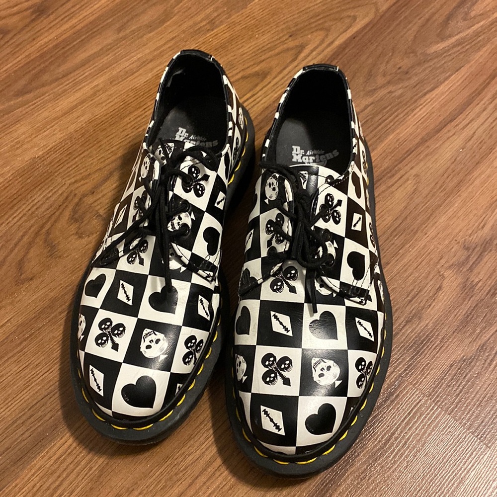 Dr. Marten 1461 Oxford Playing Card skull razor heart y2k old school
